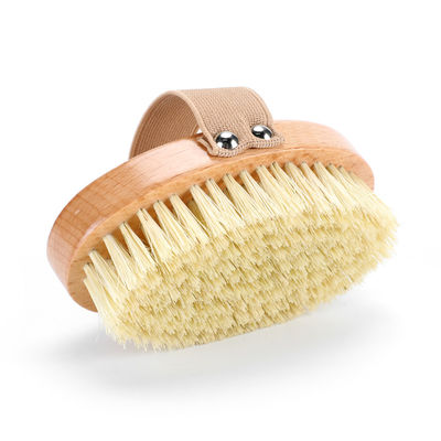 Natural Beechwood Sisal Vegan Back Body Brush Dry Brush For Sensitive Skin