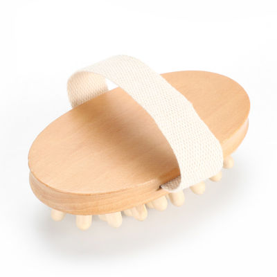 Body Cleansing Boar Bristle Bath Brush For Dry Skin Massage And Shower Scrubbing