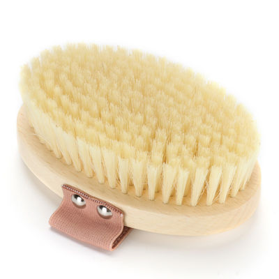 Customized Dry Massage Brush Synthetic Fiber Nylon Mixed Bristle Body Brush