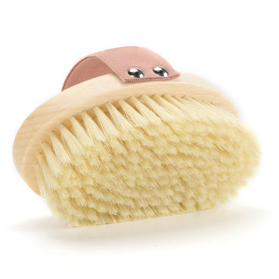 Customized Dry Massage Brush Synthetic Fiber Nylon Mixed Bristle Body Brush