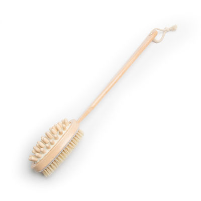 Beech Wood Sisal Bristles Exfoliating Dry Brush For Dry Skin Cleansing