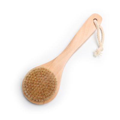 Beech Wood Sisal Bristles Exfoliating Dry Brush For Dry Skin Cleansing