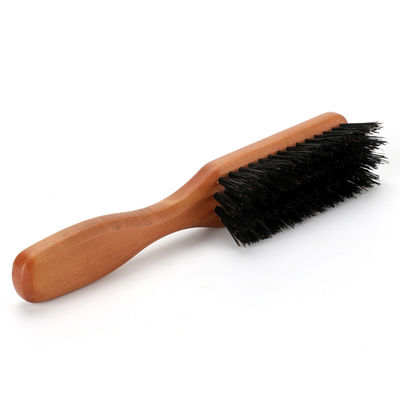 Custom LOGO Mens Grooming Kit 100% Natural Beech Wood Grade Beard Brush and Comb Set