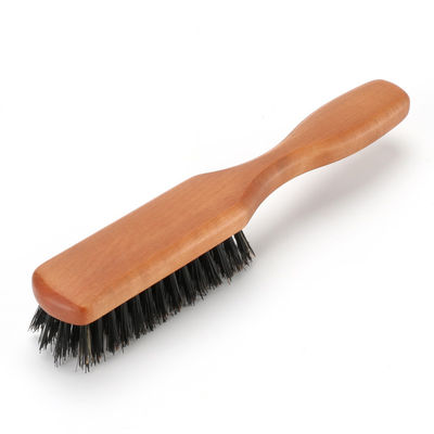 Custom LOGO Mens Grooming Kit 100% Natural Beech Wood Grade Beard Brush and Comb Set