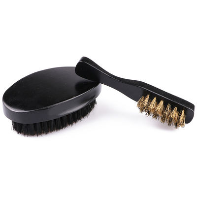 Beach Wood 360 Wave Beard Brush And Comb Kit Anti Static Customized Grooming Needs