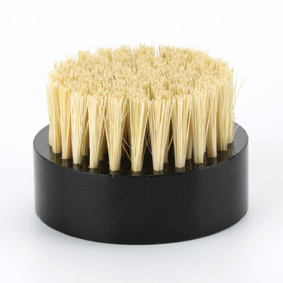 Comfortable Boar Bristle Beard Brush Round Black Sisal Mustache And Beard Brush