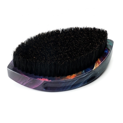 Custom Wooden Boar Bristle 360 Wave Brush for Hair and Beard