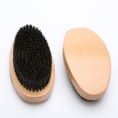 Custom Logo 360 Wave Brush 12.7cm Beech Wood Boar Bristle