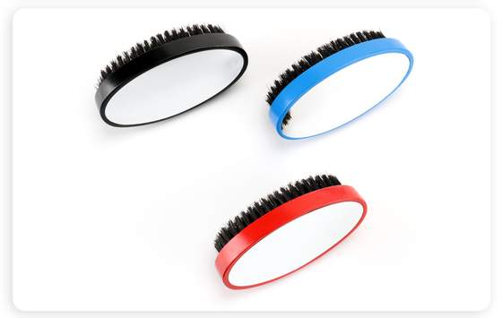 Custom Wave Brush with Mirror 100% Boar Bristle 112g