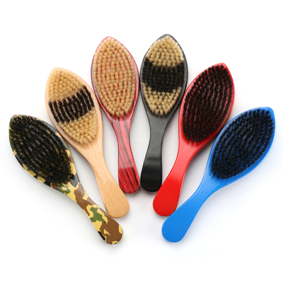 360 Wave Brush with Boar Bristle and Wood Handle 50% Boar 50% Nylon