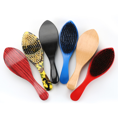 360 Wave Brush with Boar Bristle and Wood Handle 50% Boar 50% Nylon