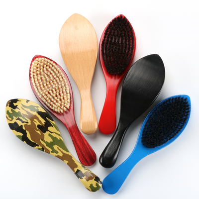 360 Wave Brush with Boar Bristle and Wood Handle 50% Boar 50% Nylon