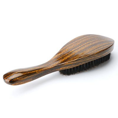 Custom Logo 360 Wave Brush for Men 100g Wood Boar Bristle