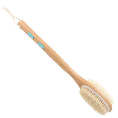Double Sized Dry Brush Long Handle Bath Body Back Exfoliate Shower Brush