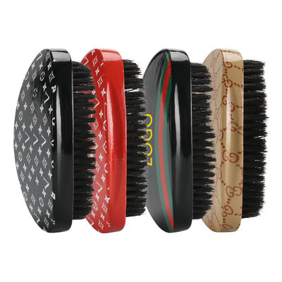 Ergonomic Custom 360 Wave Brush Wooden Bristle Hair Brush For Men'S Hair Grooming