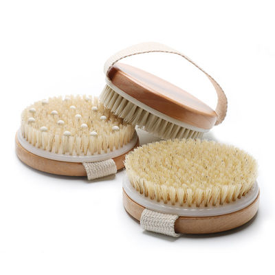 Holmwood Round Body Detox Skin Brush Boar Bristle Body Brush Soft
