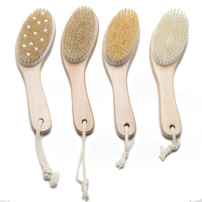 Exfoliating Dry Body Bath Shower Brush Chicken Legs Shape Natural Wooden Nylon