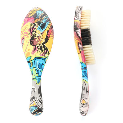 Soft Boar Bristle 360 Curved Wave Hair Brush for Customized Patterns and Smooth Finish