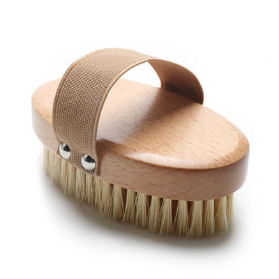Natural Bristle Dry Exfoliating Brush Body Bath Shower 11*6.2*3.5cm
