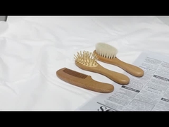 Goat Hair Brush Baby Hair Brush And Comb Kit Set