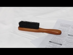 Men's Beard Grooming Set with Black Beard Brush and Comb Made of Natural Boar Bristle